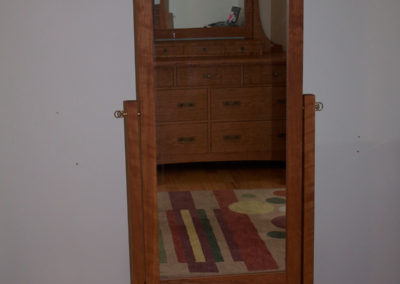 Free Standing Full Length Craftsman Mirror in Local Cherry